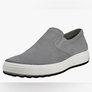 Ecco Super Feet Soft Leather Grey Slip On Casual Shoes 8 (EU 42)